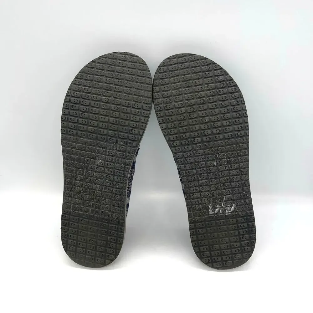 Sanuk Men's / Boys Sidewalk Surfer Canvas Slip-on Shoes Loafers Size 6